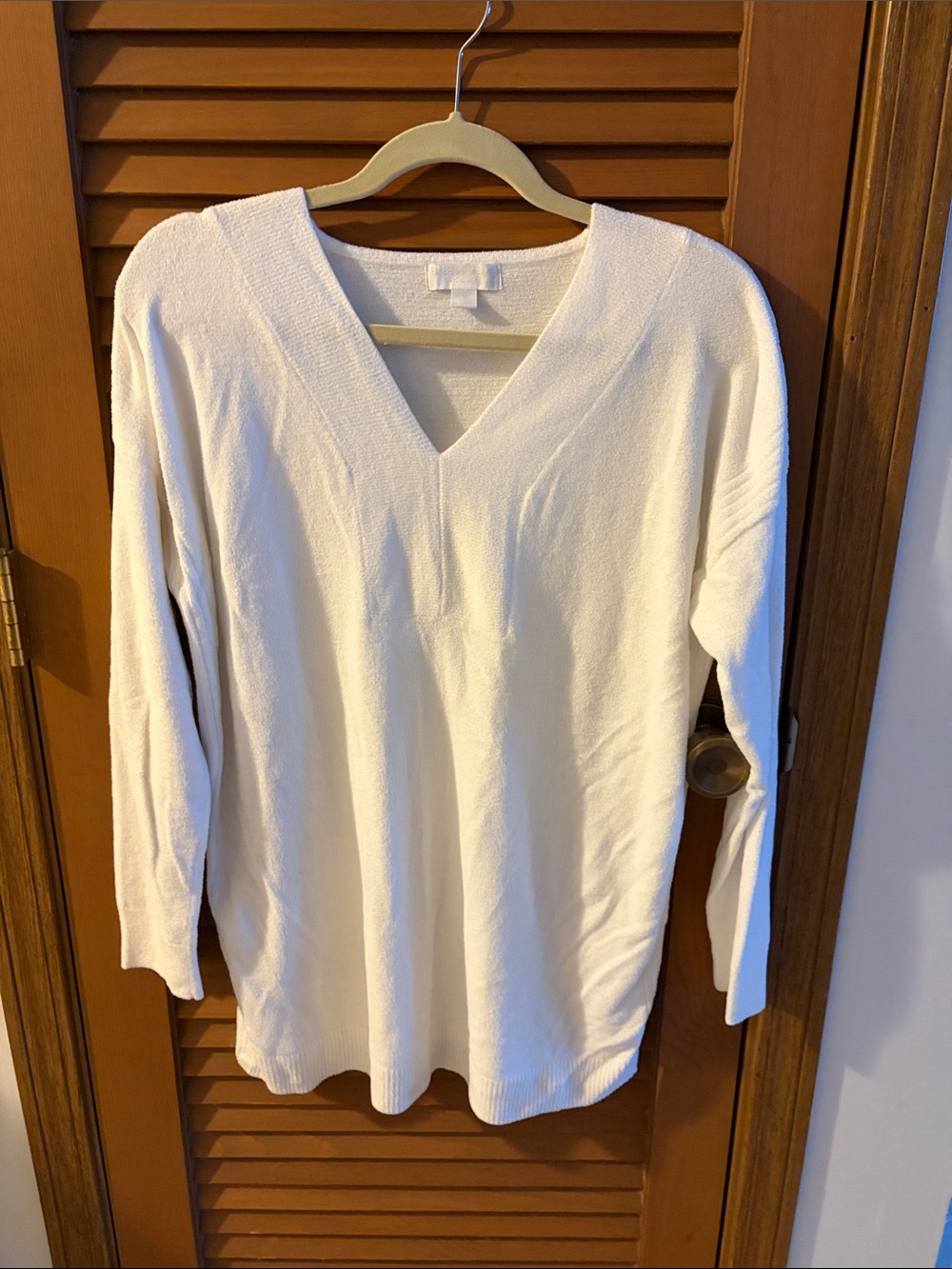 Barefoot Dreams Cream V-Neck Sweater
